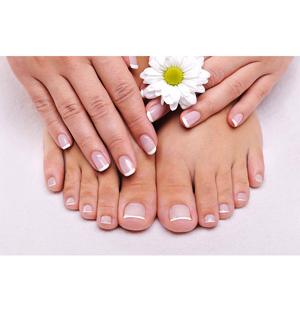 Pedicure met nagellak